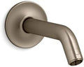 KOHLER 933-BV Purist Shower Arm and Flange, Showerhead Fittings, 1/2-14 NPT Connection, Fits any KOHLER Showerhead, Vibrant Brushed Bronze