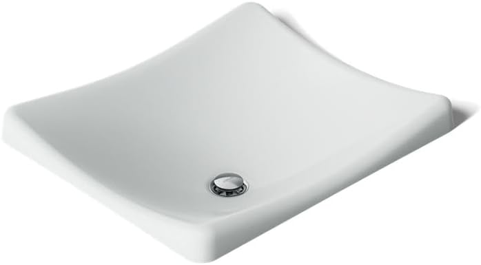 Kohler K-2833-95 DemiLav Rectangular Above-Counter 1 Bowl Bathroom Sink Ice Grey