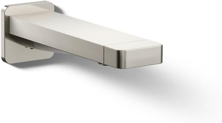 Kohler 23510-SN Parallel® Wall-Mount Bath spout, Vibrant Polished Nickel