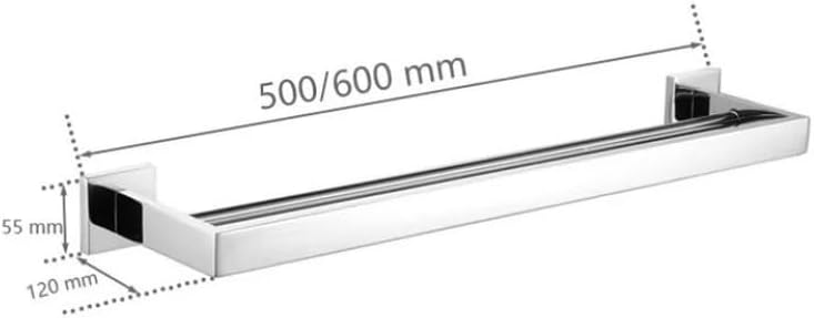 Stainless Steel Bathroom Accessories Brushed Nickel Towel Rack Toilet Paper Holder Towel Bar Hook Toilet Hardware,2 Bars 50cm,