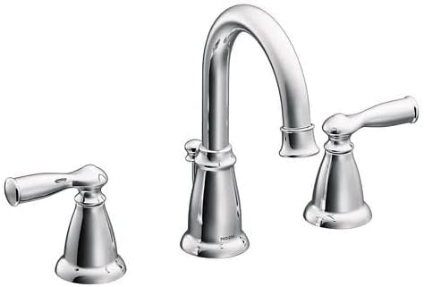 Moen WS84924 Two-Handle High Arc Bathroom Faucet, Chrome