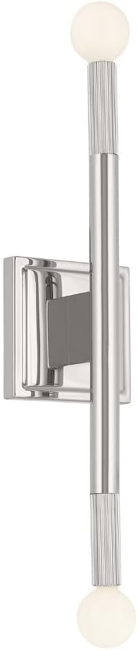Kichler Odensa 17 Inch 2 Light Wall Sconce in Polished Nickel