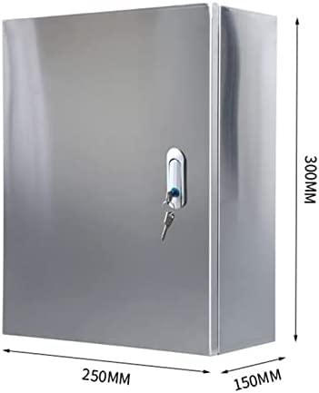 Distribution Box,Weatherproof Stainless Steel Electrical Box - Durable 25X15X30Cm Outdoor Junction Control Enclosure, Wall-Mounted Project Box With Mounting Plate For Sec,A Color-25*15*30cm