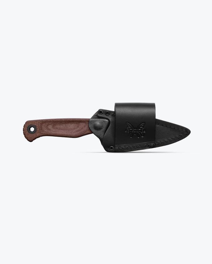 Benchmade - Dacian Fixed Blade Knife with Brown Canvas Micarta Handle and Blue Titanium Cerakote Finish (203BT-03)