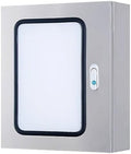Stainless Steel Weatherproof Electrical Distribution Box with Double Doors, Outdoor Enclosure for Circuit Breakers & Network, Secure Mounting Solution,