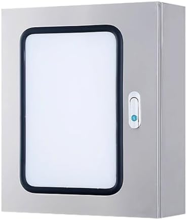 Stainless Steel Weatherproof Electrical Distribution Box with Double Doors, Outdoor Enclosure for Circuit Breakers & Network, Secure Mounting Solution,
