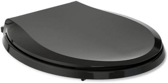KOHLER Cachet Nightlight Round Toilet Seat Soft Close, ReadyLatch®, Black