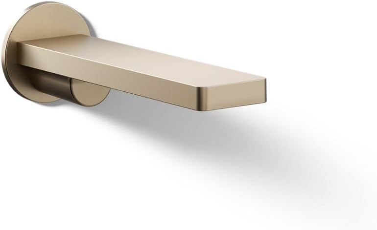 Kohler 73120-BV Composed Wall-Mount Non-Diverter Bath Spout, Vibrant Brushed Bronze