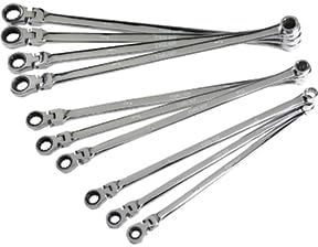 ATD Tools 6510 10pc Metric XL Flex Head Spline Ratcheting Box End Wrench Set ATD-6510