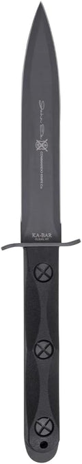 KA-BAR John Ek Commando Knife Co. - EK44 a 6.625 inch 1095 Cro-Van Steel Blade sets in a Glass Filled Nylon Handle 12.625 inch Overall. 56-58 HRC Made in USA