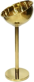 Ice Bucket, Vertical Stainless Steel Champagne Bucket Thickened Outdoor Ice Wine Basin Home Party Ice Wine Bucket Bar Ice Bucket Ice Buckets for Parties(Gold)