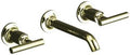 Kohler T14413-4-AF Purist® Wall-Mount Bathroom Sink Faucet Trim with Lever Handles, 1.2 gpm, Vibrant French Gold