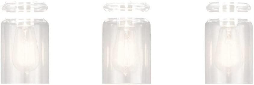 3 Light Vanity Light Approved for Damp Locations with Vintage Industrial Inspirations 10 inches Tall by 24 inches Wide-Champagne Bronze Finish 147-Bel-4763250