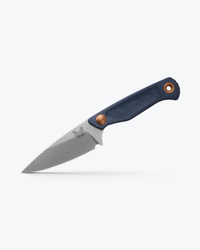 Benchmade - Dacian Fixed Blade Knife with Blue Denim Canvas Micarta (203-04)