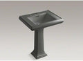 KOHLER Memoirs® Classic 27' pedestal bathroom sink with 8' widespread faucet holes