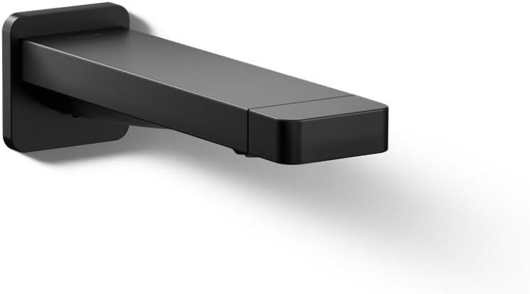 Kohler 23510-BL Parallel® Wall-Mount Bath spout, Matte Black
