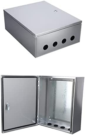 Distribution Box,Weatherproof Stainless Steel Electrical Box - Durable 25X15X30Cm Outdoor Junction Control Enclosure, Wall-Mounted Project Box With Mounting Plate For Sec,A Color-25*15*30cm
