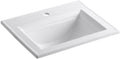 Kohler 2337-1-58 Memoirs® Stately 22-3/4' rectangular drop-in bathroom sink, Thunder Grey