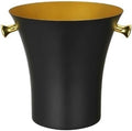 Ice Bucket, Ice Cube Bucket Stainless Steel Ice Bucket Party Champagne Bucket Ice Wine Bucket Beer Wine Champagne Ice Bucket Ice Buckets for Parties(Black)