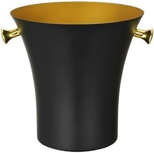 Ice Bucket, Ice Cube Bucket Stainless Steel Ice Bucket Party Champagne Bucket Ice Wine Bucket Beer Wine Champagne Ice Bucket Ice Buckets for Parties(Black)