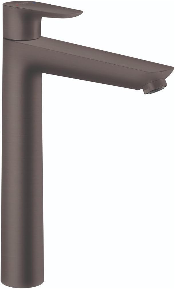 hansgrohe Talis E Modern Easy Install Easy Clean 1-Handle 1-Hole 11-inch Tall Bathroom Sink Faucet in Brushed Black Chrome, 71717341