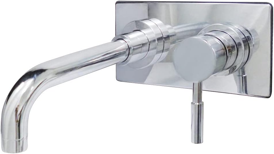 Kingston Brass KS8111DL Single-Handle Wall Mount Bathroom Faucet, Polished Chrome,8' Spout Reach
