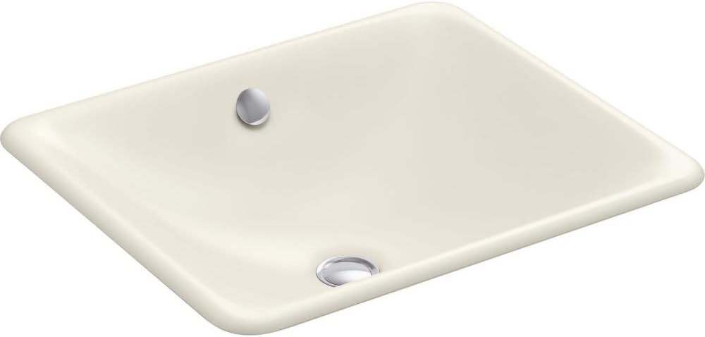 KOHLER 5400-96 Iron Plains Dual-Mount Bathroom Sink, Biscuit