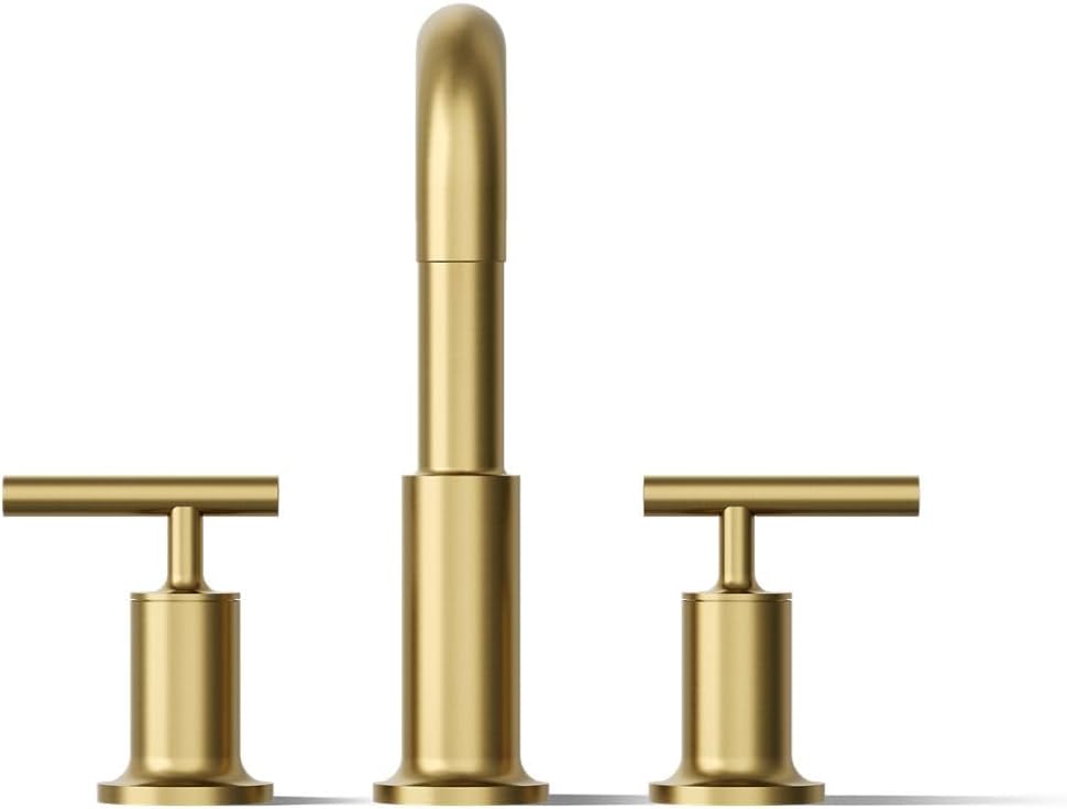 Kohler T14428-4-2MB Purist Deck-Mount High-Flow Bath Faucet Trim with Lever Handles, Valve Not Included, Vibrant Brushed Moderne Brass
