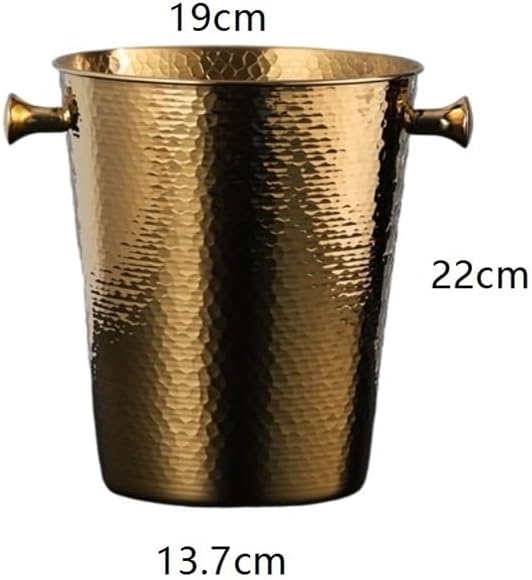 Ice Bucket, 5L Wine Ice Bucket for Home & Commercial Bar Use Ice Buckets For Parties(Gold)