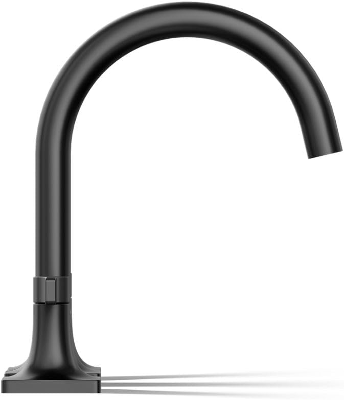 KOHLER K-T28131-4-BL Venza Deck-Mount Bath Faucet Trim, Two Handle, Premium Durable Material, Corrosion Resistant, Matte Black