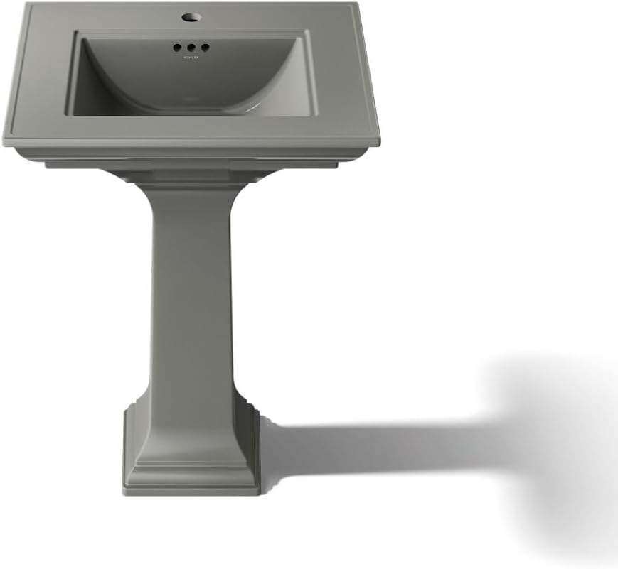KOHLER Memoirs Stately 24' Pedestal bathroom sink with single faucet, White