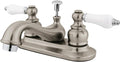 Kingston Brass KB607B Victorian 4-Inch Centerset Lavatory Faucet Retail Pop-Up, Brushed Nickel/Polished Chrome