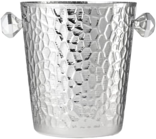Ice Bucket, Stainless Steel Wine Chiller Champagne & Red Wine Cooler Bucket Ice Buckets for Parties(Silver)