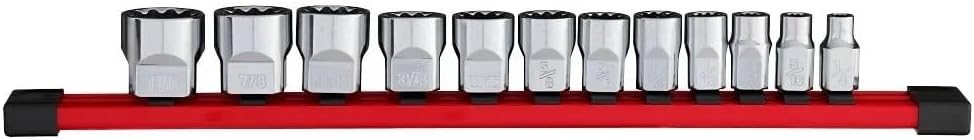 12 pc 48-22-9420 for Milwaukee 3/8' Drive 12-Point Socket Set - FOUR FLAT