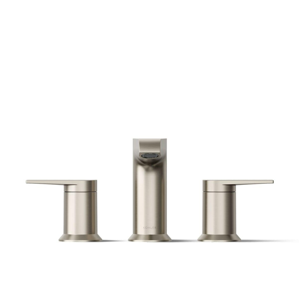KOHLER K-T25740-4-BN Hint Two-Handle Deck-Mount Bath Faucet Trim, 10.0 GPM, Minimalist Design, Corrosion Resistant, Vibrant Brushed Nickel