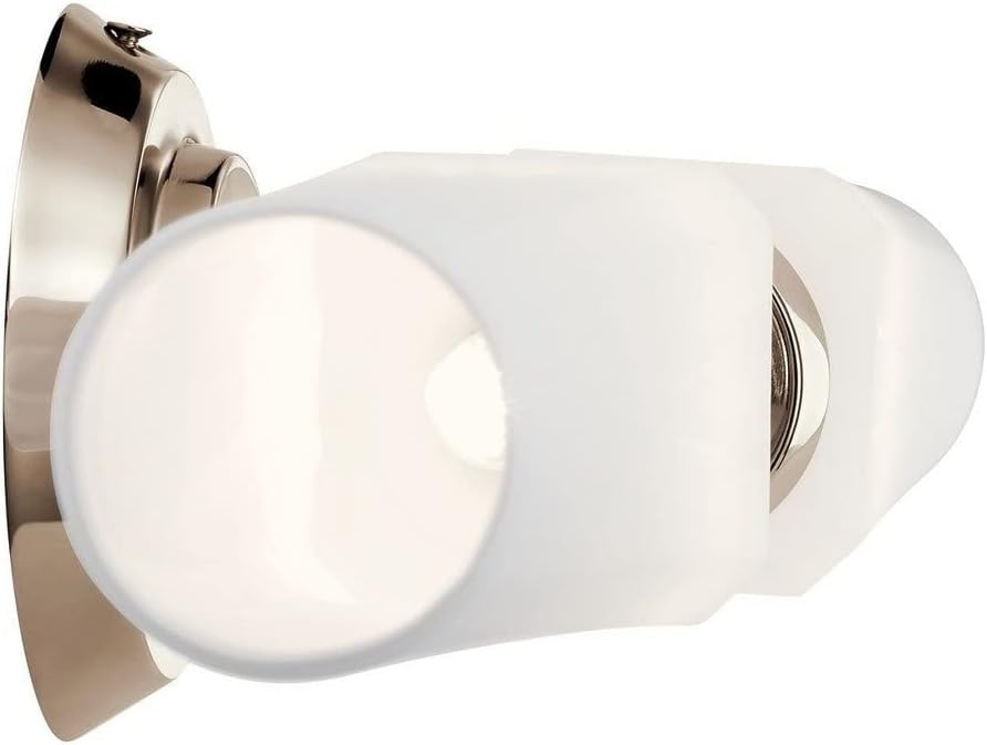 Kichler Truby 24.75 Inch 2 Light Vanity Light with Satin Etched Cased Opal Glass in Polished Nickel