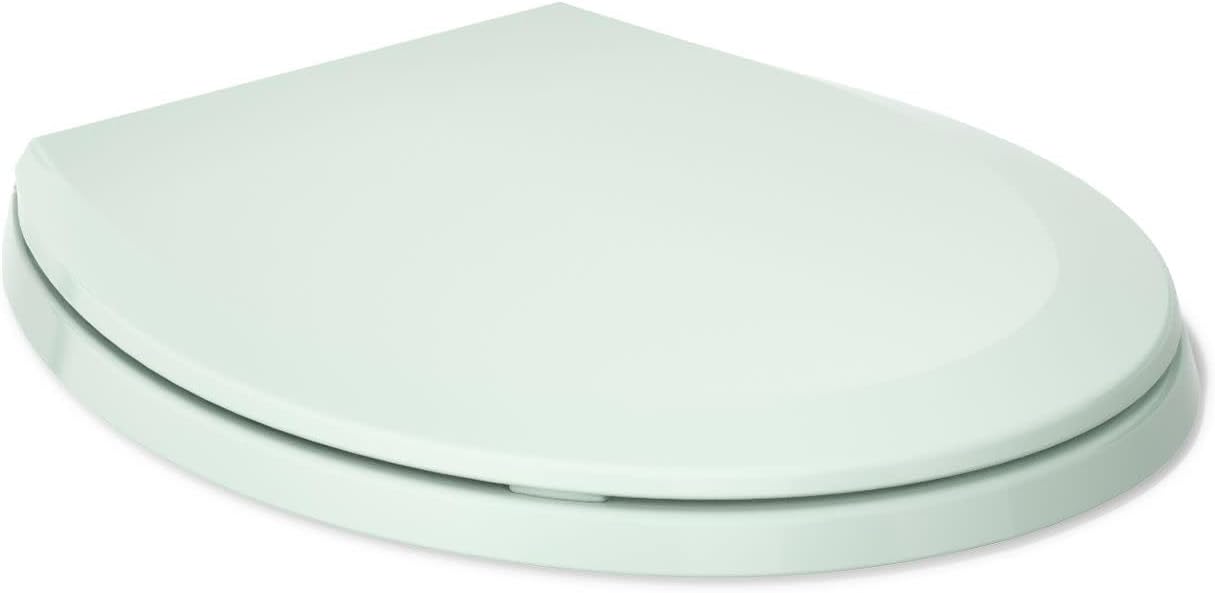 Kohler K-4662 Lustra Q2 Round Closed-Front Toilet Seat with Quick-Release and Qu, Seafoam Green