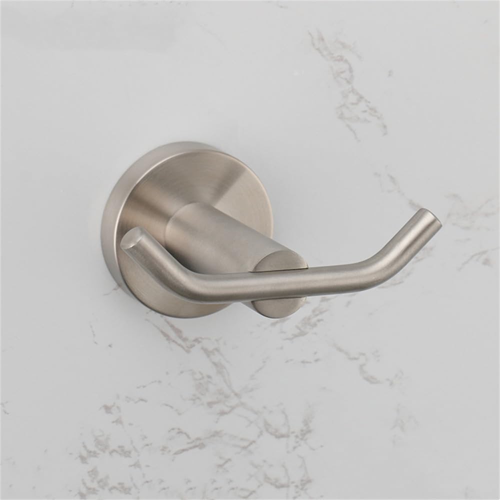 Towel Rack Bathroom Accessories, Brushed Nickel, Towel Rack, Hooks, Towel Holder, Shelf, Roll Paper Holder, Toilet Brush, Soap Dish, Glass Shelf, Double Hook