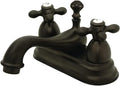Kingston Brass KS3605AX Restoration 4-Inch Centerset Lavatory Faucet with Metal Cross Handle, Oil Rubbed Bronze , Oil-Rubbed Bronze