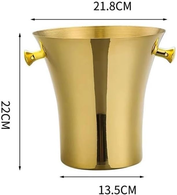 Iice Bucket, Ice Cube Bucket Stainless Steel Ice Bucket Party Champagne Bucket Ice Wine Bucket Beer Wine Champagne Ice Bucket,Ice Bucket for Parties(Silver)