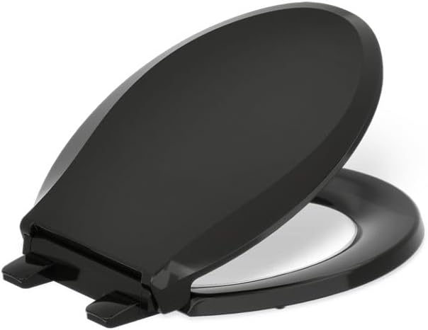 KOHLER Cachet Nightlight Round Toilet Seat Soft Close, ReadyLatch®, Black