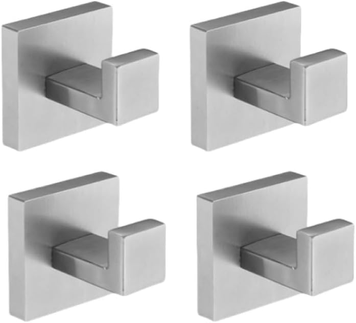 Stainless Steel Bathroom Accessories Brushed Nickel Towel Rack Toilet Paper Holder Towel Bar Hook Toilet Hardware,Hook 4 pcs,