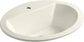 Kohler K-2699-1-96 Bryant Oval Self-Rimming Bathroom Sink with Single-Hole Faucet Drilling, Biscuit, 1.375