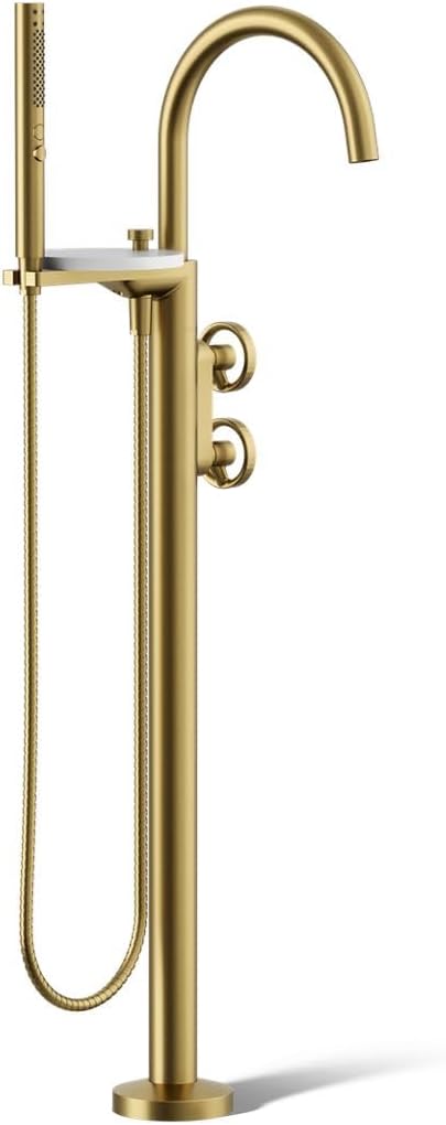 Kohler T77984-9-2MB Components Tub Faucets, Vibrant Brushed Moderne Brass
