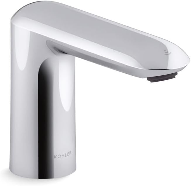 Kohler K-104K36-SANA-CP Kumin Touchless Bathroom Sink Faucet with Kinesis Sensor Technology, DC Powered, Polished Chrome