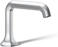 KOHLER 27009-K-CP Occasion Bathroom Sink Faucet Spout, Stationary Deck-Mount Bathroom Sink Spout, 1.0 gpm, Polished Chrome