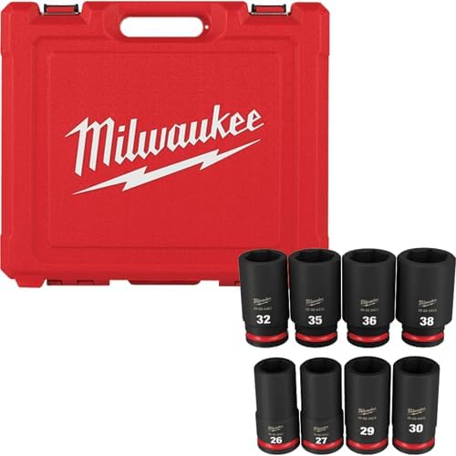 Milwaukee 8 Pc. SHOCKWAVE Impact Duty™ 3/4' Drive Metric Deep 6 Point Socket Set