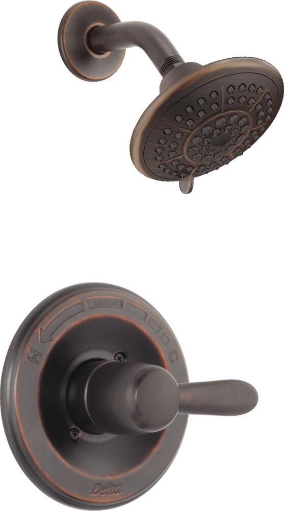 Delta Lahara 14 Series 5-Setting Shower Faucet Set, Oil Rubbed Bronze Shower Head and Handle Set, Valve Trim Kit, Venetian Bronze T14238-RB (Valve Not Included)