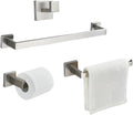 Stainless Steel Bathroom Accessories Set Brushed Nickel Towel Bar Robe Hook Toilet Paper Holder Ring Accessory,4pc a Set