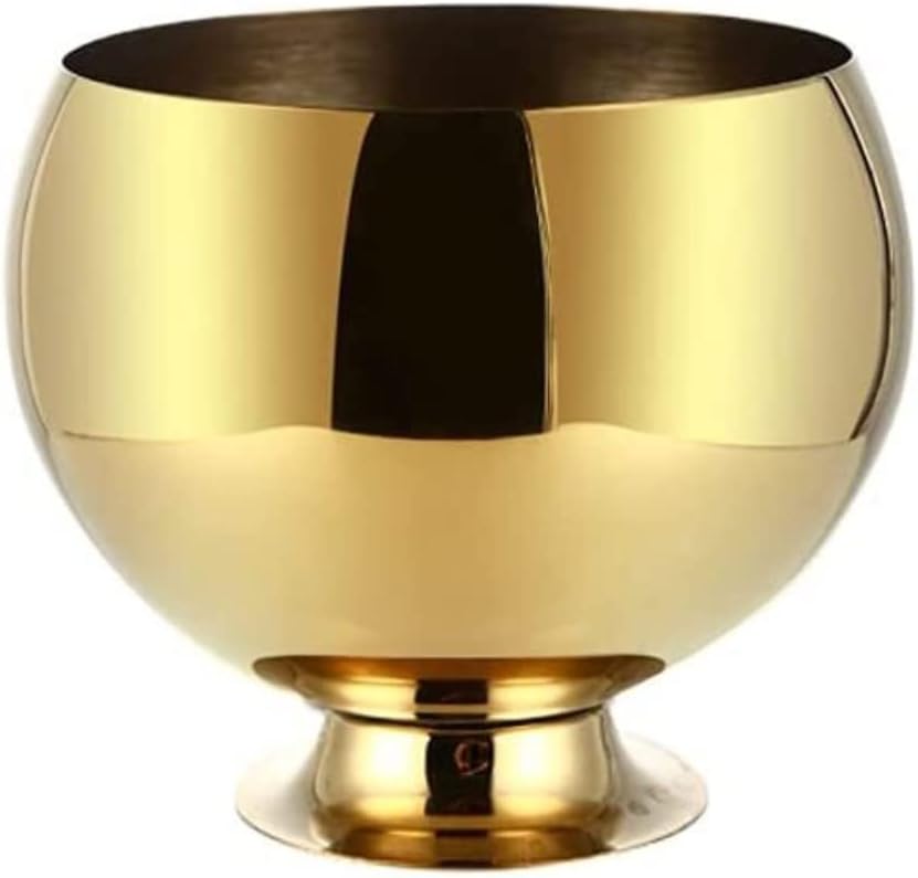 Ice Bucket Champagne Ice Bucket Bar Stainless Steel Creative Beer Convenient Portable for Parties(Gold,2L)